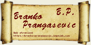 Branko Prangašević vizit kartica